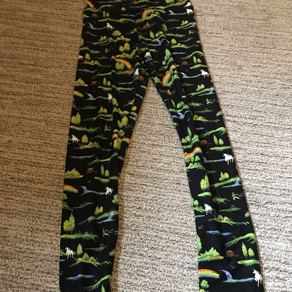 Lularoe Tween St. Patrick’s Day unicorn leggings
